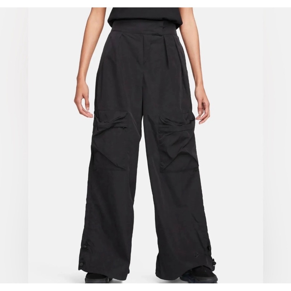 Nike Tech Pack Repel Cargo Wide Leg Pants Womens Black S High Rise Nylon